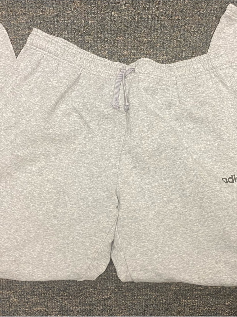 adidas Men’s Heather Gray Athletic Drawstring Sweatpants